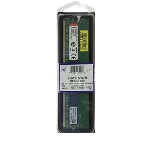 KINGSTON KSM26ES8/8HD 8GB DDR4 2666Mhz ECC Server Belleği