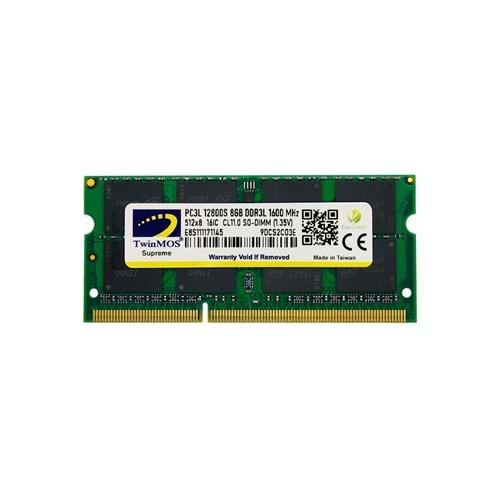 TWINMOS MDD3L8GB1600N 8GB DDR3 1600Mhz Notebook Bellek 1.35 Volt