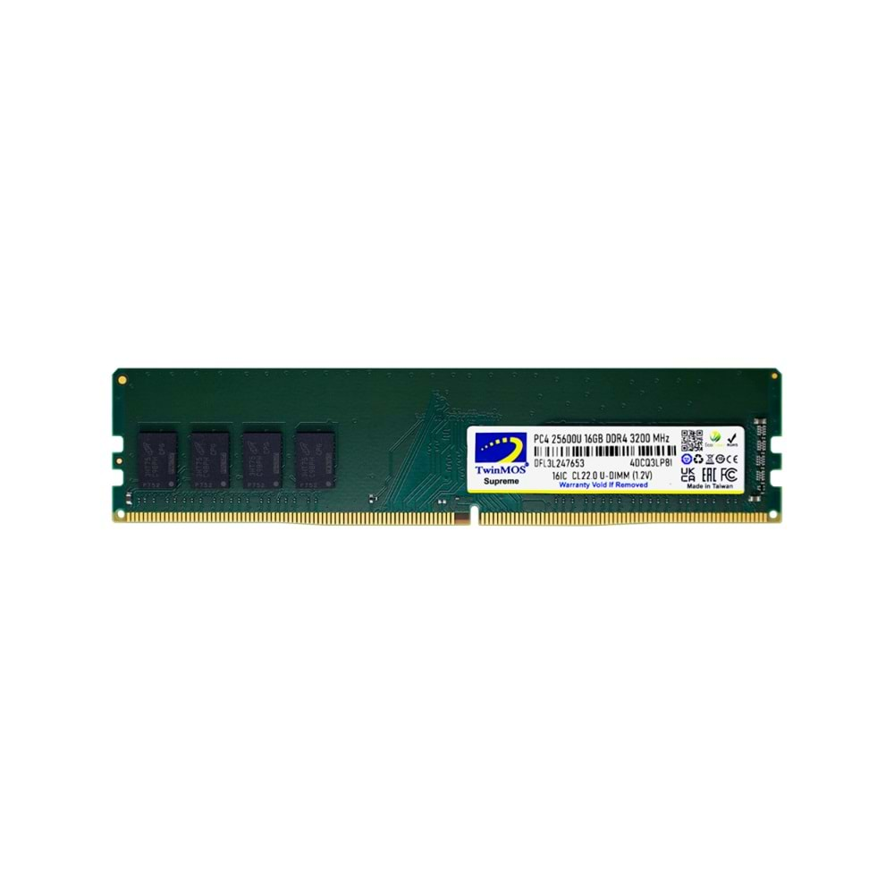 TWINMOS MDD416GB3200D 16GB (Tek Parça) 3200Mhz DDR4 PC Bellek