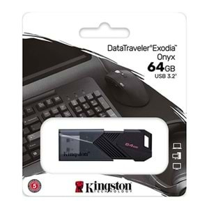 KINGSTON DTXON/64GB ExodiaOnyx 64GB USB 3.2 Siyah USB Bellek