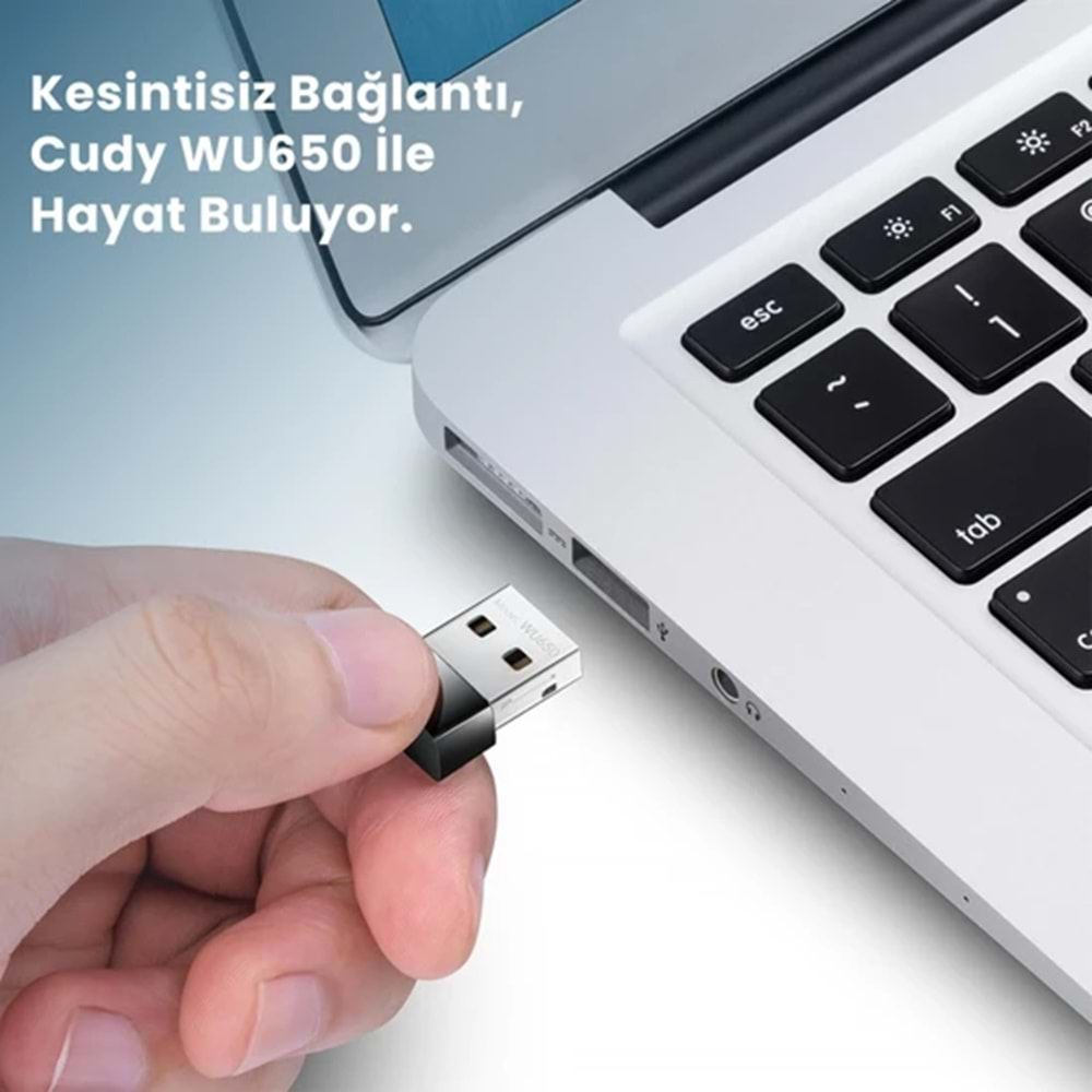 CUDY WU650 650Mbps USB 2.0 Nano Kablosuz Adaptör