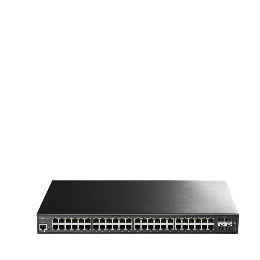 CUDY GS2048PS4-720W 48 Port 10/100/1000 Yönetilebilir (L2) 4 SFP (10GB) Rack mount (48 Port Poe++) 720W Switch