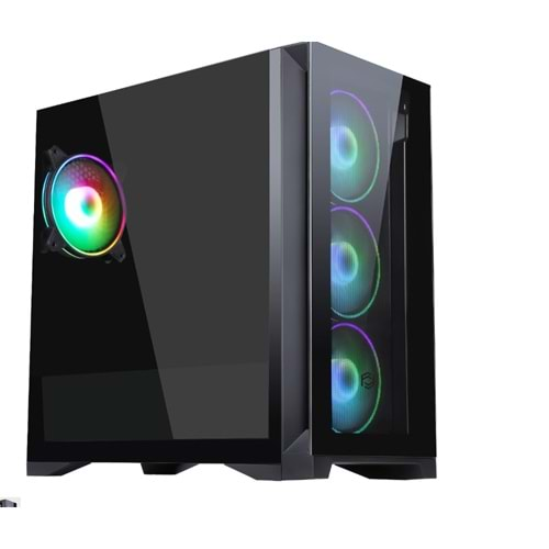 FRISBY FC-9450G MORO 750W 80+ Bronze Siyah Dual-Ring RGB Fan Mid Tower ATX Kasa