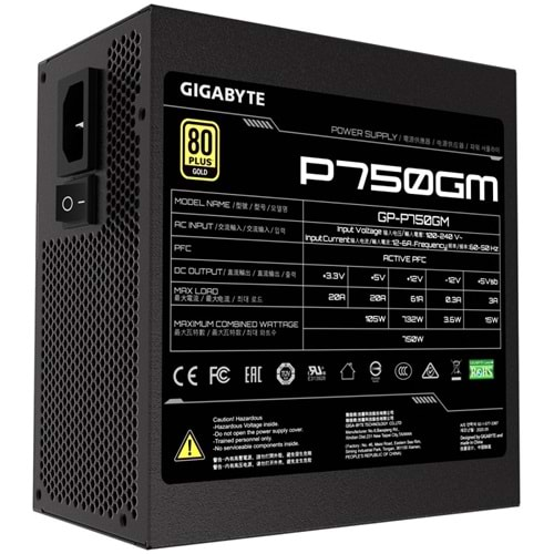 GIGABYTE GP-P750GM 750W 80+ Gold Siyah Power Supply