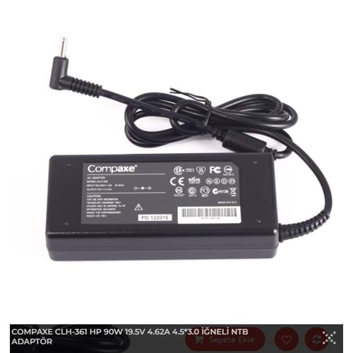 COMPAXE CLH-361 19V 4.62A (4.5x3.0) Hp Notebook Adaptörü