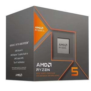 AMD Ryzen 5 8600G (6 Çekirdek) Up to 5 GHz 16mb AM5 İşlemci Box (Fan Dahil)