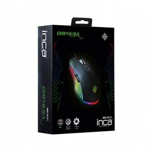 INCA IMG-GT17 USB Kablolu 4800 DPI siyah RGB MACRO KEYS Gaming Mouse