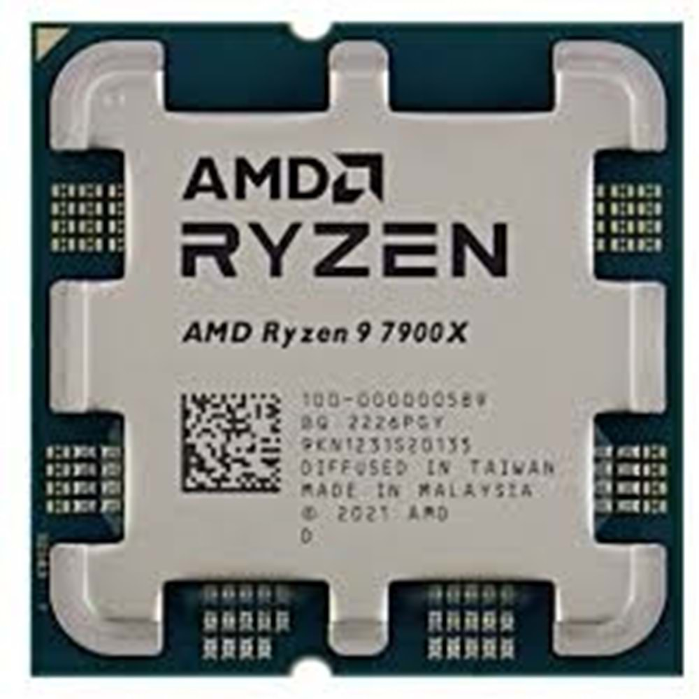 AMD Ryzen 9 7900X (12 Çekirdek) Up to 5.6 GHz 64mb AM5 İşlemci Tray (Fansız)