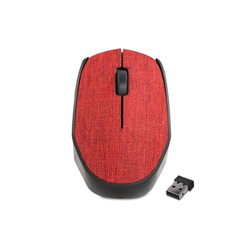 EVEREST KM-218 USB Kablosuz 2.4Ghz Kırmızı Kumaş Yüzey Mouse