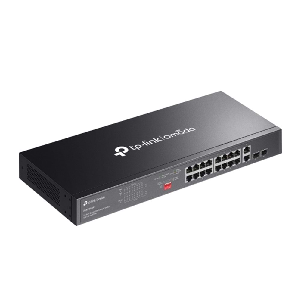 TP-LINK OMADA DS1018GMP 16 Port 10/100/1000 Yönetilemez +2 Port Gb. 2 SFP (1GB) Rack mount Switch