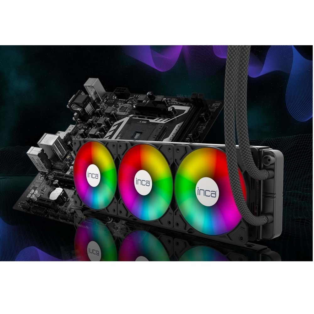 INCA ISS-03XN LGA1700/AM4/AM5 360 mm ARGB Siyah Sıvı Soğutma