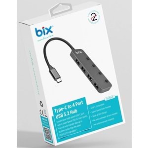 BİX BX20HB 4 Port Type-C to USB 3.2 Hub Çoklayıcı