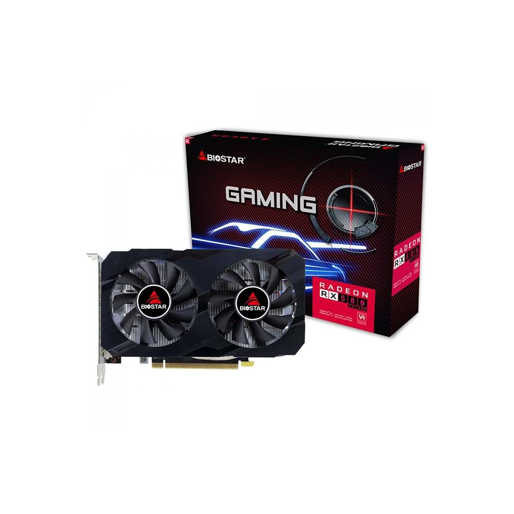 BIOSTAR RX580 VA5815RF82 8GB AMD RX580 GDDR5 256bit HDMI DVI/DP 16x Ekran Kartı