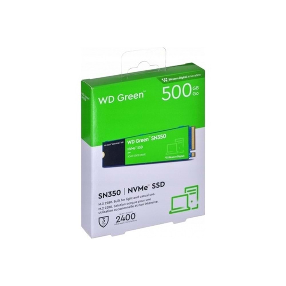 HDD_SSD-M.2 WD GREEN 500GB SN350 M.2 NVME 2400/1500MB/S GREEN WDS500G2G0C SSD
