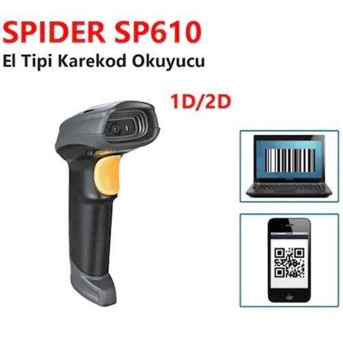 SPİDER SP610 KABLOLU 2D BARKOD OKUYUCU